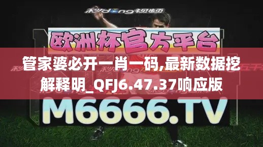 管家婆必开一肖一码,最新数据挖解释明_QFJ6.47.37响应版