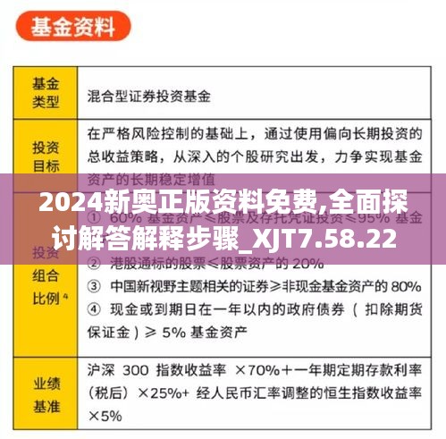 2024新奥正版资料免费,全面探讨解答解释步骤_XJT7.58.22界面版