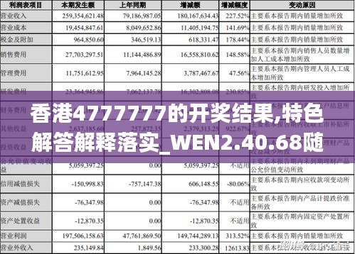 香港4777777的开奖结果,特色解答解释落实_WEN2.40.68随行版