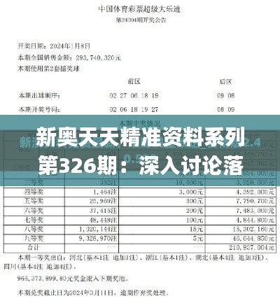 新奥天天精准资料系列第326期：深入讨论落实过程_PQJ2.54.83户外版