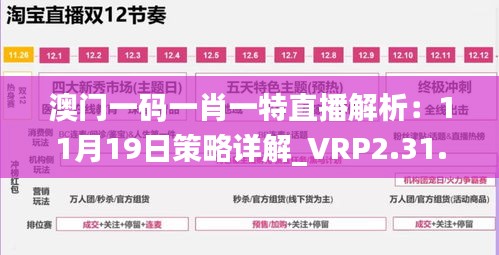 澳门一码一肖一特直播解析：11月19日策略详解_VRP2.31.27版