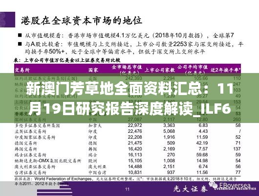 新澳门芳草地全面资料汇总：11月19日研究报告深度解读_ILF6.77.72亮版