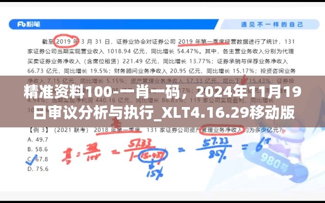 精准资料100-一肖一码，2024年11月19日审议分析与执行_XLT4.16.29移动版