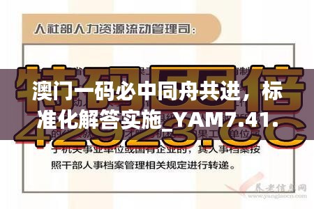 澳门一码必中同舟共进，标准化解答实施_YAM7.41.29潮流版