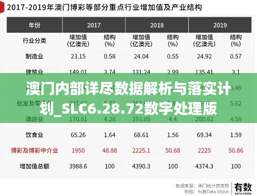 澳门内部详尽数据解析与落实计划_SLC6.28.72数字处理版