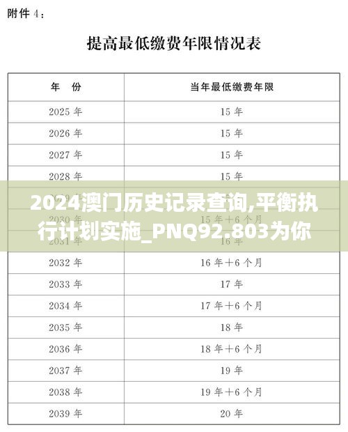 2024澳门历史记录查询,平衡执行计划实施_PNQ92.803为你版