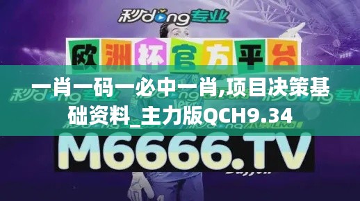 一肖一码一必中一肖,项目决策基础资料_主力版QCH9.34