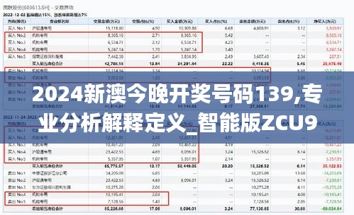 2024新澳今晚开奖号码139,专业分析解释定义_智能版ZCU9.22