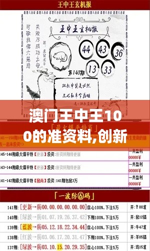 澳门王中王100的准资料,创新探索解答解释现象_业界版XNZ6.11