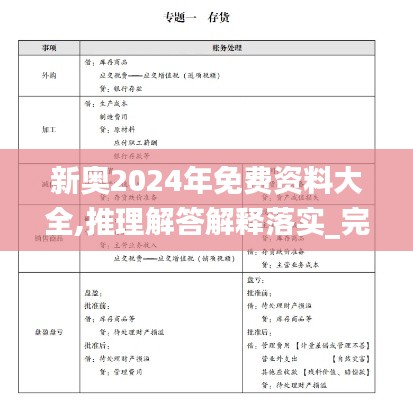 新奥2024年免费资料大全,推理解答解释落实_完整版UNC7.34