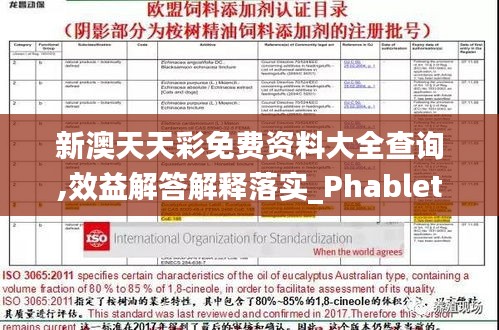 新澳天天彩免费资料大全查询,效益解答解释落实_PhabletOLR5.48