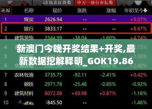 新澳门今晚开奖结果+开奖,最新数据挖解释明_GOK19.86