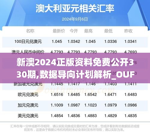 新澳2024正版资料免费公开330期,数据导向计划解析_OUF9.76