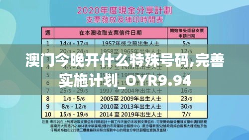 澳门今晚开什么特殊号码,完善实施计划_OYR9.94