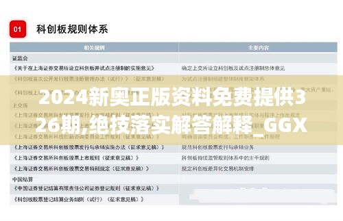 2024新奥正版资料免费提供326期,绝技落实解答解释_GGX5.31