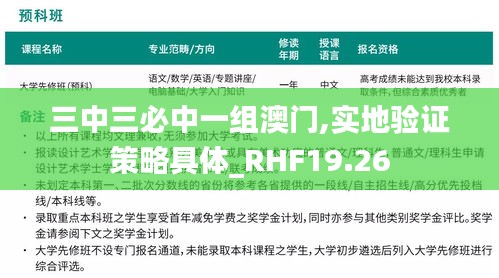 三中三必中一组澳门,实地验证策略具体_RHF19.26