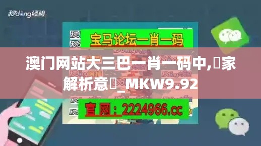 澳门网站大三巴一肖一码中,專家解析意見_MKW9.92