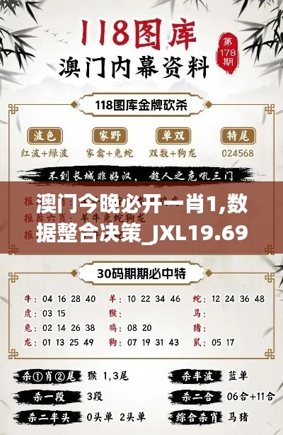 澳门今晚必开一肖1,数据整合决策_JXL19.69