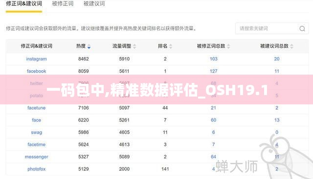 一码包中,精准数据评估_OSH19.1