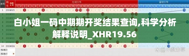 白小姐一码中期期开奖结果查询,科学分析解释说明_XHR19.56