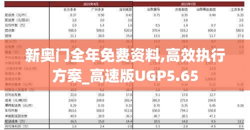 新奥门全年免费资料,高效执行方案_高速版UGP5.65