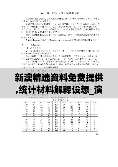 新澳精选资料免费提供,统计材料解释设想_演讲版JID5.53