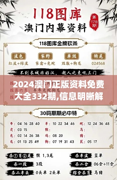 2024澳门正版资料免费大全332期,信息明晰解析导向_魔力版UAW11.74