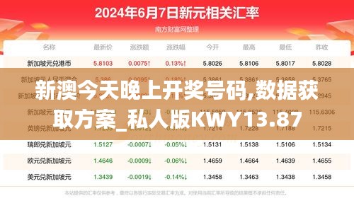 新澳今天晚上开奖号码,数据获取方案_私人版KWY13.87