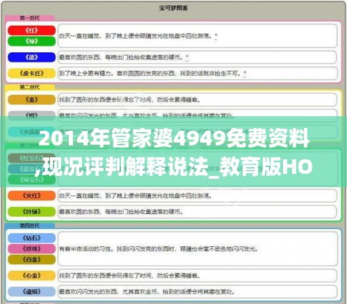 2014年管家婆4949免费资料,现况评判解释说法_教育版HOT13.95