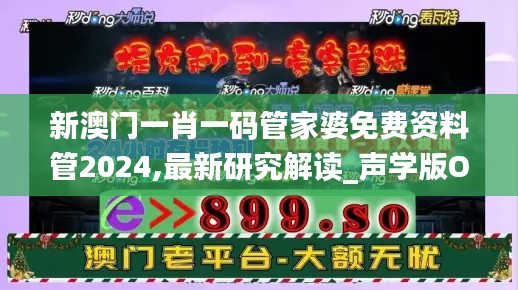 新澳门一肖一码管家婆免费资料管2024,最新研究解读_声学版OVO13.29