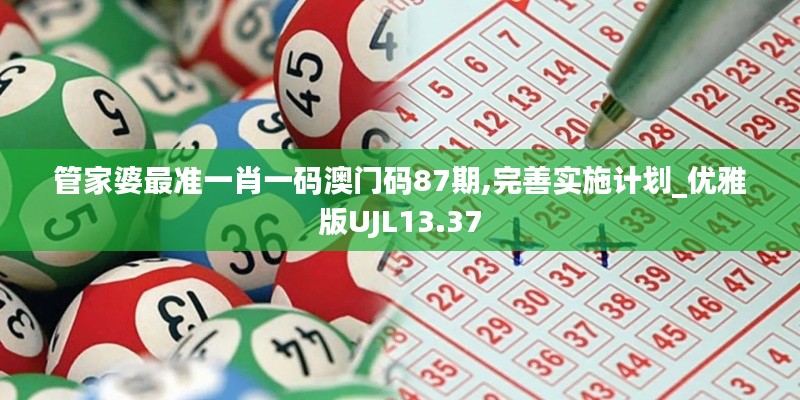 管家婆最准一肖一码澳门码87期,完善实施计划_优雅版UJL13.37