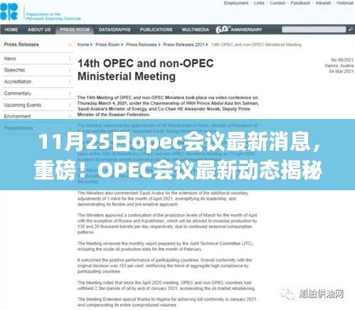 OPEC会议最新动态，全球能源市场走向揭秘，会议决策引领未来？