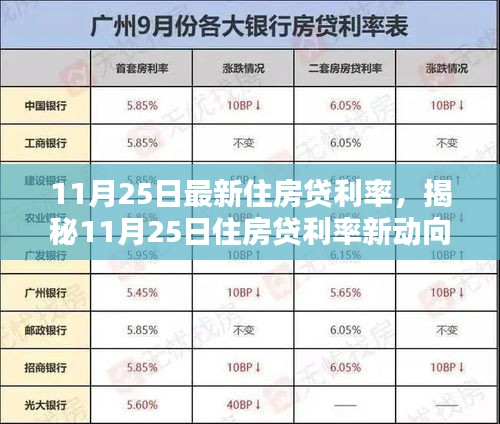 揭秘，11月25日住房贷利率新动向及背景影响与时代地位分析