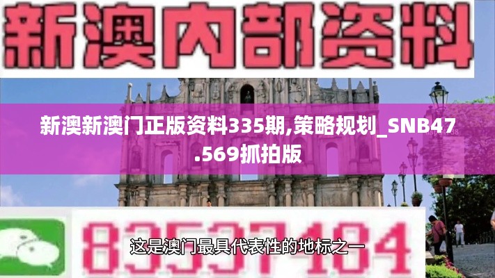 新澳新澳门正版资料335期,策略规划_SNB47.569抓拍版