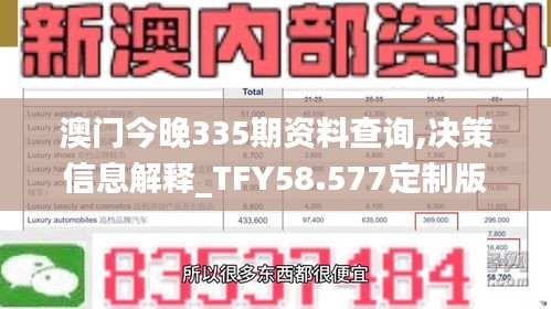 澳门今晚335期资料查询,决策信息解释_TFY58.577定制版