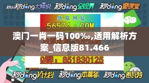 澳门一肖一码100‰,适用解析方案_信息版81.466