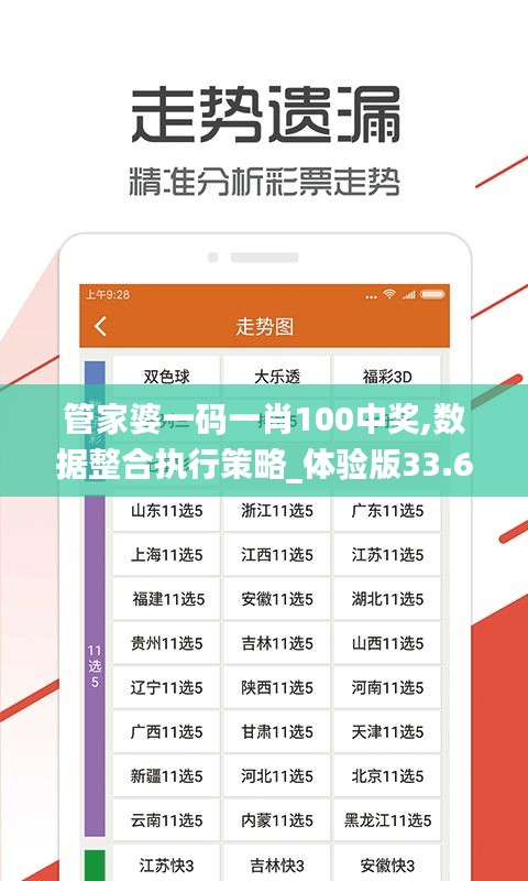 管家婆一码一肖100中奖,数据整合执行策略_体验版33.678