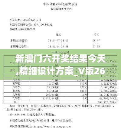 新澳门六开奖结果今天,精细设计方案_V版26.394