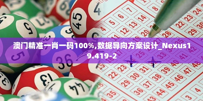 澳门精准一肖一码100%,数据导向方案设计_Nexus19.419-2