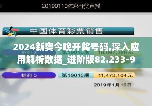 2024新奥今晚开奖号码,深入应用解析数据_进阶版82.233-9