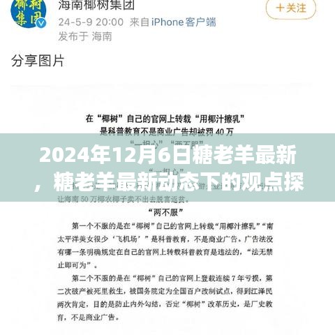 2024年12月6日糖老羊最新，糖老羊最新动态下的观点探讨，一场文化与商业的交融辩论（2024年视角）