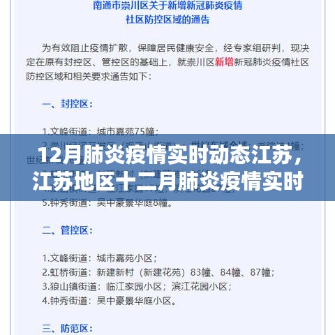 江苏地区十二月肺炎疫情实时动态，严峻挑战下的坚守与抗疫进展