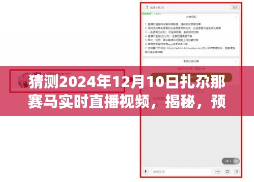 揭秘扎尕那赛马盛况，预测与实时直播视频展望 2024年扎尕那赛马盛况展望直播视频揭秘