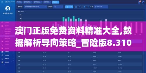 澳门正版免费资料精准大全,数据解析导向策略_冒险版8.310