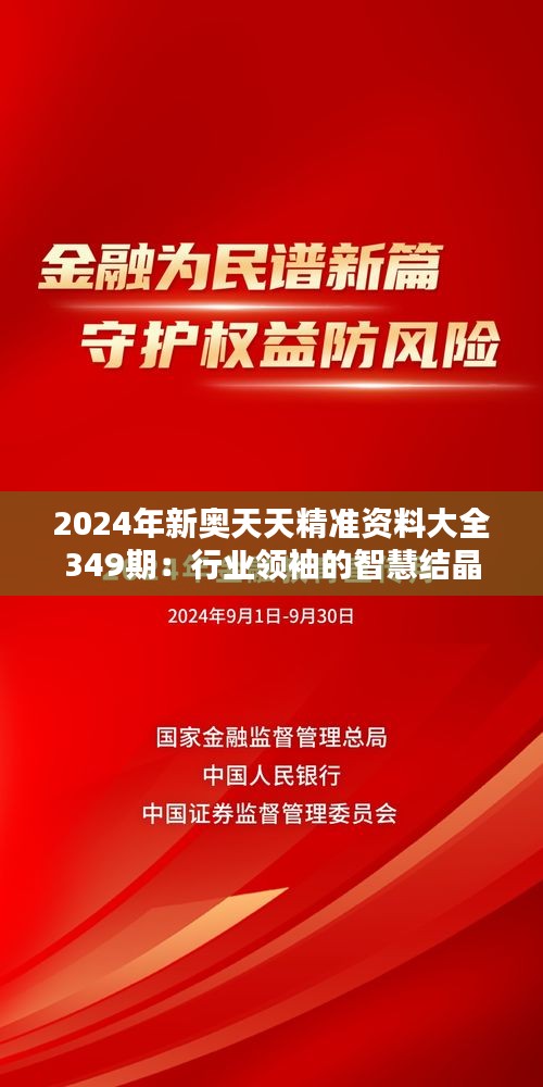 2024年新奥天天精准资料大全349期：行业领袖的智慧结晶