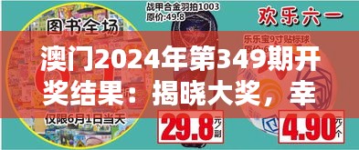 澳门2024年第349期开奖结果：揭晓大奖，幸运儿的喜悦