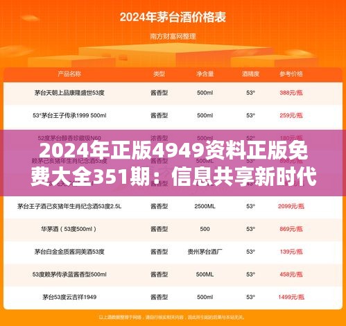 2024年正版4949资料正版免费大全351期：信息共享新时代的创新之举