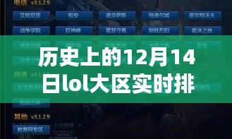 历史上的12月14日LOL大区实时排名概览及分析