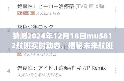 揭秘MU5812航班未来动态，智能追踪系统前沿体验与实时动态猜测报告（独家揭秘）