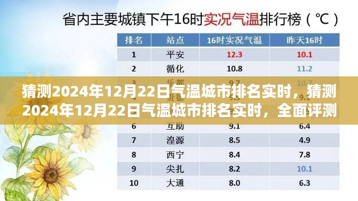 揭秘，2024年12月22日气温城市排名实时揭晓，深度评测与介绍全攻略